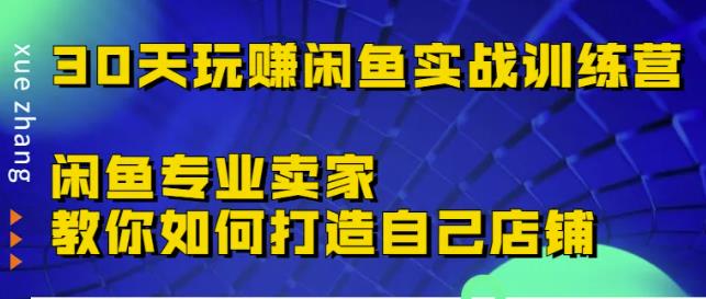 30天玩赚闲鱼实战训练营，闲鱼专业卖家教你如何打造自己店铺￼-云动网创-专注网络创业项目推广与实战，致力于打造一个高质量的网络创业搞钱圈子。