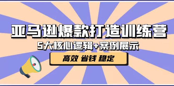 亚马逊爆款打造训练营：5大核心逻辑+案例展示 打造爆款链接 高效 省钱 稳定-云动网创-专注网络创业项目推广与实战，致力于打造一个高质量的网络创业搞钱圈子。