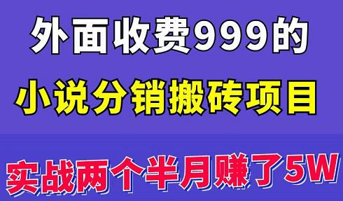 外面收费999的小说分销搬砖项目：实战两个半月赚了5W块，操作简单！￼-云动网创-专注网络创业项目推广与实战，致力于打造一个高质量的网络创业搞钱圈子。