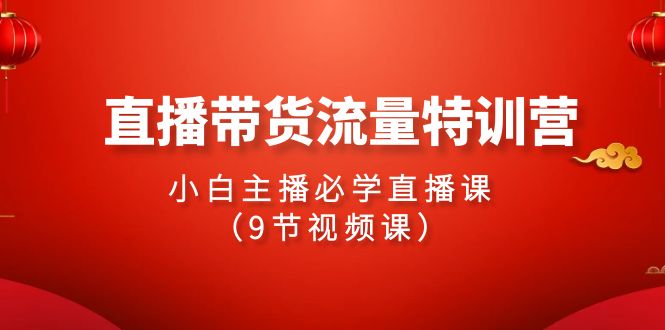2024直播带货流量特训营，小白主播必学直播课（9节视频课）-云动网创-专注网络创业项目推广与实战，致力于打造一个高质量的网络创业搞钱圈子。