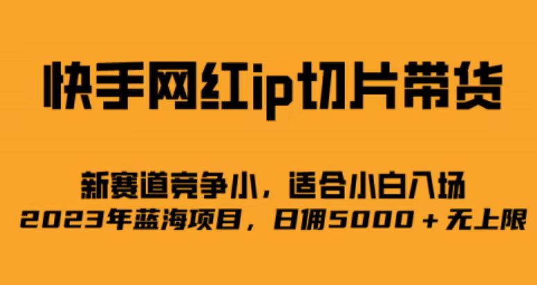 快手网红ip切片新赛道，竞争小事，适合小白 2023蓝海项目-云动网创-专注网络创业项目推广与实战，致力于打造一个高质量的网络创业搞钱圈子。