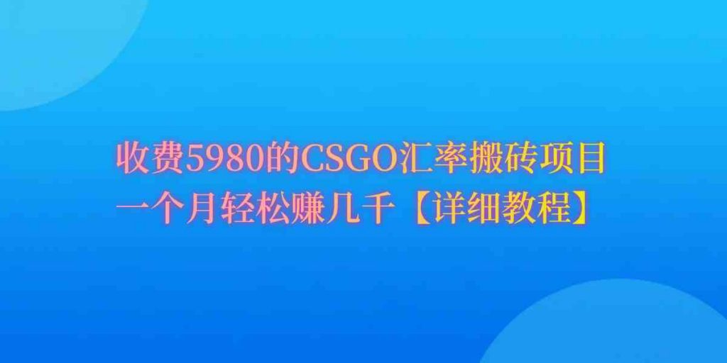 （9776期）CSGO装备搬砖，月综合收益率高达60%，你也可以！-云动网创-专注网络创业项目推广与实战，致力于打造一个高质量的网络创业搞钱圈子。