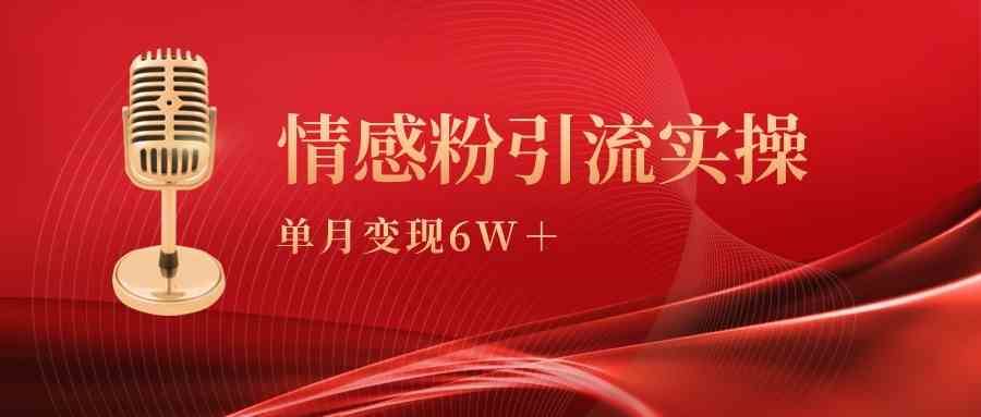 （9473期）单月变现6w+，情感粉引流变现实操课-云动网创-专注网络创业项目推广与实战，致力于打造一个高质量的网络创业搞钱圈子。