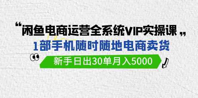 （9547期）闲鱼电商运营全系统VIP实战课，1部手机随时随地卖货，新手日出30单月入5000-云动网创-专注网络创业项目推广与实战，致力于打造一个高质量的网络创业搞钱圈子。