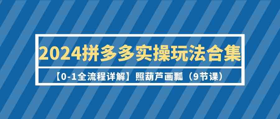 （9559期）2024拼多多实操玩法合集【0-1全流程详解】照葫芦画瓢（9节课）-云动网创-专注网络创业项目推广与实战，致力于打造一个高质量的网络创业搞钱圈子。