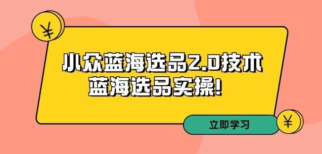 拼多多培训第33期：小众蓝海选品2.0技术-蓝海选品实操！-云动网创-专注网络创业项目推广与实战，致力于打造一个高质量的网络创业搞钱圈子。