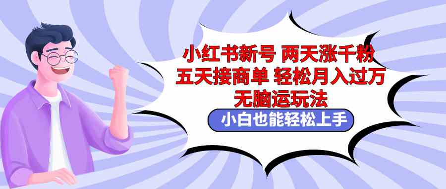 （9239期）小红书新号两天涨千粉五天接商单轻松月入过万 无脑搬运玩法 小白也能轻…-云动网创-专注网络创业项目推广与实战，致力于打造一个高质量的网络创业搞钱圈子。