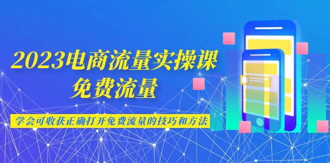 2023电商流量实操课-免费流量，学会可收获正确打开免费流量的技巧和方法-云动网创-专注网络创业项目推广与实战，致力于打造一个高质量的网络创业搞钱圈子。