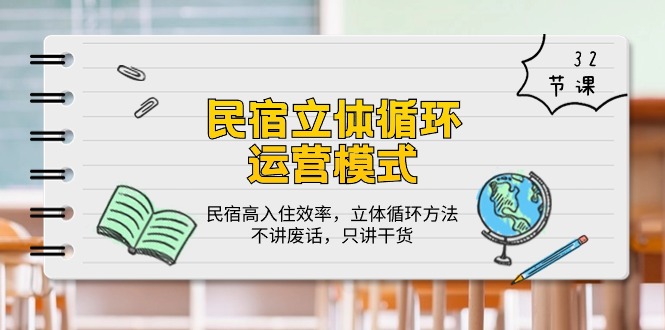 （10284期）民宿 立体循环运营模式：民宿高入住效率，立体循环方法，只讲干货（32节）-云动网创-专注网络创业项目推广与实战，致力于打造一个高质量的网络创业搞钱圈子。