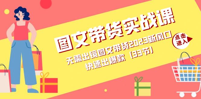 图文带货实战课：无需出镜图文带货2023新风口，快速出爆款（33节）-云动网创-专注网络创业项目推广与实战，致力于打造一个高质量的网络创业搞钱圈子。