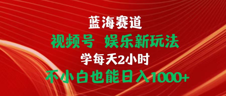 （10818期）蓝海赛道视频号 娱乐新玩法每天2小时小白也能日入1000+-云动网创-专注网络创业项目推广与实战，致力于打造一个高质量的网络创业搞钱圈子。