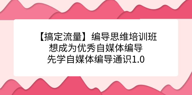 【搞定流量】编导思维培训班，想成为优秀自媒体编导先学自媒体编导通识1.0-云动网创-专注网络创业项目推广与实战，致力于打造一个高质量的网络创业搞钱圈子。