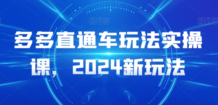 多多直通车玩法实操课，2024新玩法-云动网创-专注网络创业项目推广与实战，致力于打造一个高质量的网络创业搞钱圈子。