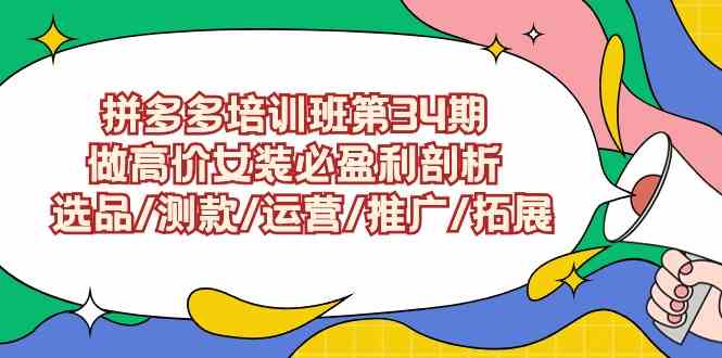 （9333期）拼多多培训班第34期：做高价女装必盈利剖析  选品/测款/运营/推广/拓展-云动网创-专注网络创业项目推广与实战，致力于打造一个高质量的网络创业搞钱圈子。