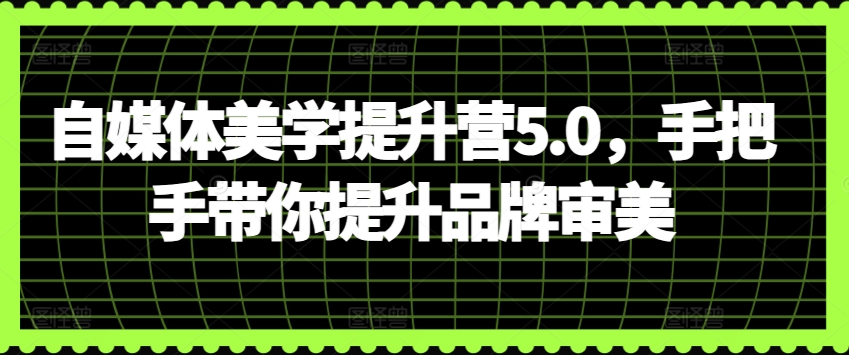 自媒体美学提升营5.0，手把手带你提升品牌审美-云动网创-专注网络创业项目推广与实战，致力于打造一个高质量的网络创业搞钱圈子。