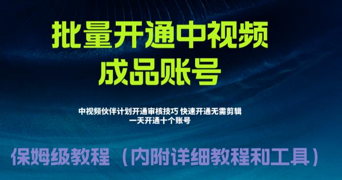 外面收费1980暴力开通中视频计划教程，附 快速通过中视频伙伴计划的办法-云动网创-专注网络创业项目推广与实战，致力于打造一个高质量的网络创业搞钱圈子。