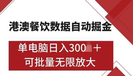 港澳数据全自动掘金，单电脑日入5张，可矩阵批量无限操作【揭秘】-云动网创-专注网络创业项目推广与实战，致力于打造一个高质量的网络创业搞钱圈子。