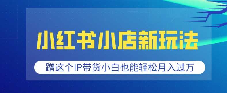 小红书小店新玩法，蹭这个IP带货，小白也能轻松月入过W【揭秘】-云动网创-专注网络创业项目推广与实战，致力于打造一个高质量的网络创业搞钱圈子。