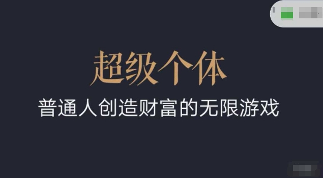 超级个体2024-2025翻盘指南，普通人创造财富的无限游戏-云动网创-专注网络创业项目推广与实战，致力于打造一个高质量的网络创业搞钱圈子。