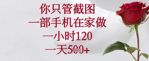 你只管截图，一部手机在家可以做，一小时120.一天5张+【揭秘】-云动网创-专注网络创业项目推广与实战，致力于打造一个高质量的网络创业搞钱圈子。