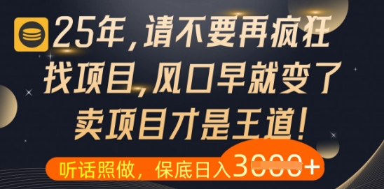 什么？25年你还在疯狂找项目做，醒醒吧，看完这些你全都懂了【揭秘】-云动网创-专注网络创业项目推广与实战，致力于打造一个高质量的网络创业搞钱圈子。