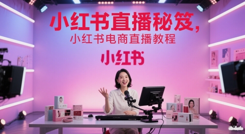 小红书直播秘笈，小红书电商直播教程-云动网创-专注网络创业项目推广与实战，致力于打造一个高质量的网络创业搞钱圈子。