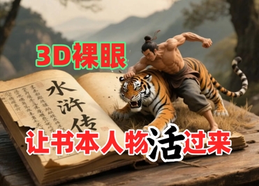 书本人物裸眼3D视频，新的玩法，流量超猛，保姆级教程-云动网创-专注网络创业项目推广与实战，致力于打造一个高质量的网络创业搞钱圈子。