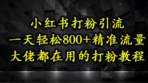 小红书打粉引流，一天轻松500+精准流量，大佬都在用的打粉教程-云动网创-专注网络创业项目推广与实战，致力于打造一个高质量的网络创业搞钱圈子。