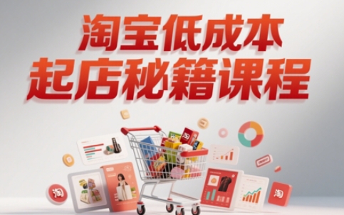 淘宝低成本起店系统课，助你快速起店，实现弯道超车-云动网创-专注网络创业项目推广与实战，致力于打造一个高质量的网络创业搞钱圈子。