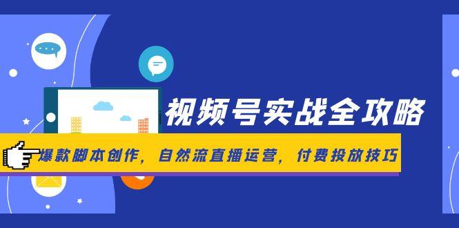 视频号实战全攻略，爆款脚本创作，自然流直播运营，付费投放技巧-云动网创-专注网络创业项目推广与实战，致力于打造一个高质量的网络创业搞钱圈子。