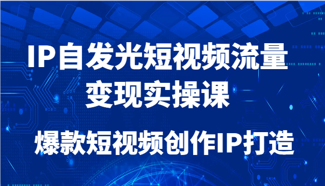 IP自发光短视频流量变现实操课，爆款短视频创作IP打造-云动网创-专注网络创业项目推广与实战，致力于打造一个高质量的网络创业搞钱圈子。