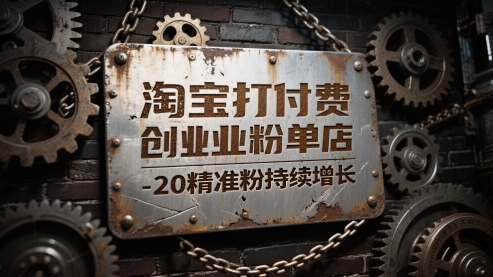 淘宝打付费创业粉单店每天稳定10-20精准粉持续增长【揭秘】-云动网创-专注网络创业项目推广与实战，致力于打造一个高质量的网络创业搞钱圈子。