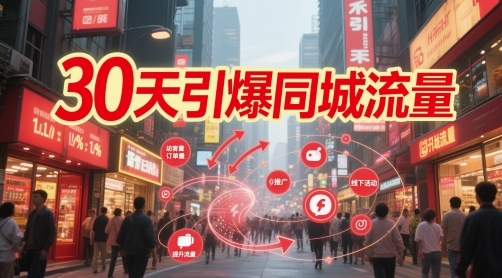 30天引爆同城流量：团购篇 认知篇 流量篇 来客篇 达人篇 老板人设IP篇 投流篇-云动网创-专注网络创业项目推广与实战，致力于打造一个高质量的网络创业搞钱圈子。
