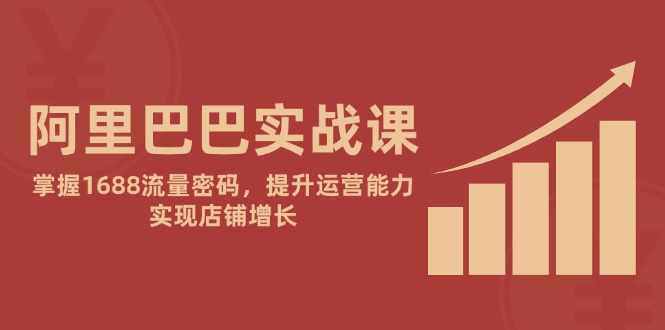 阿里巴巴实战课：掌握1688流量密码，提升运营能力，实现店铺增长-云动网创-专注网络创业项目推广与实战，致力于打造一个高质量的网络创业搞钱圈子。