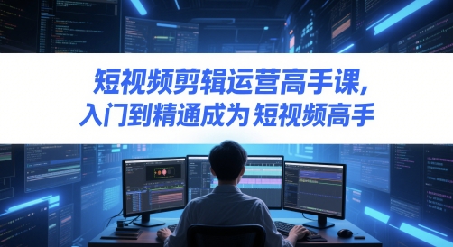 短视频剪辑运营高手课，入门到精通成为短视频高手-云动网创-专注网络创业项目推广与实战，致力于打造一个高质量的网络创业搞钱圈子。