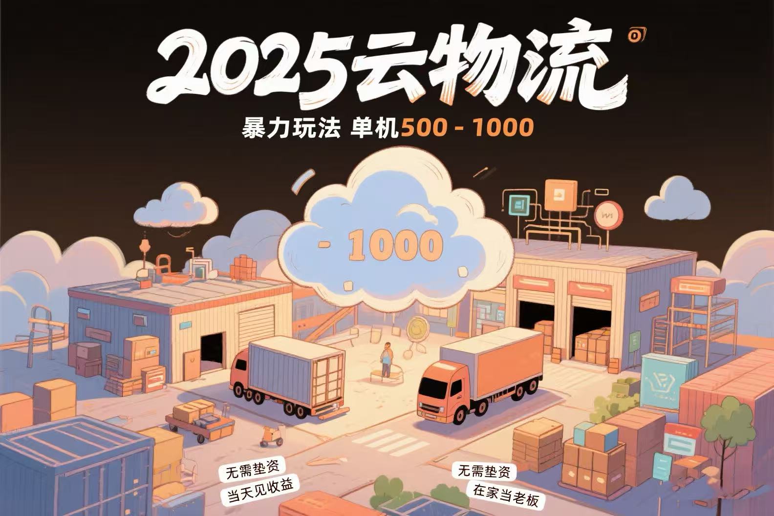 云物流赚差价，项目纯利润500~1000，无需垫资，当天到账。不需要有车，…-云动网创-专注网络创业项目推广与实战，致力于打造一个高质量的网络创业搞钱圈子。