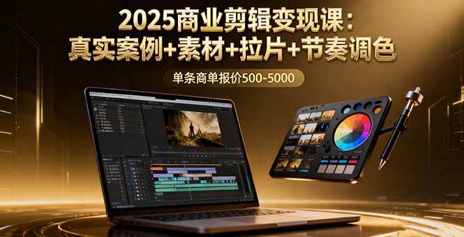 （16130期）2025商业剪辑变现课：真实案例+素材+拉片+节奏调色，单条商单报价500-5000-云动网创-专注网络创业项目推广与实战，致力于打造一个高质量的网络创业搞钱圈子。