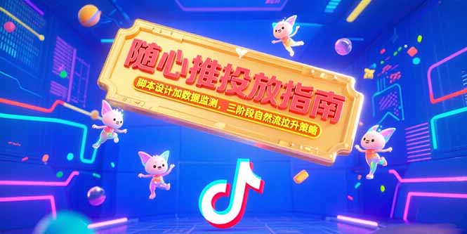 随心推投放指南，脚本设计加数据监测，三阶段自然流拉升策略-云动网创-专注网络创业项目推广与实战，致力于打造一个高质量的网络创业搞钱圈子。