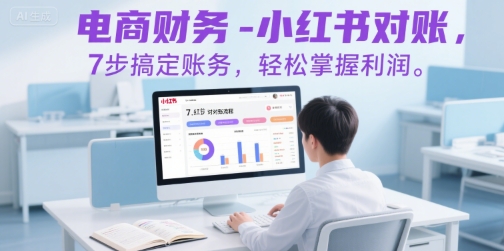 电商财务-小红书对账，7步搞定账务，轻松掌握利润-云动网创-专注网络创业项目推广与实战，致力于打造一个高质量的网络创业搞钱圈子。