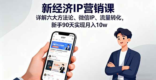 （16194期）新经济IP营销课：详解六大方法论、微信IP、流量转化，新手90天实现月入10w-云动网创-专注网络创业项目推广与实战，致力于打造一个高质量的网络创业搞钱圈子。