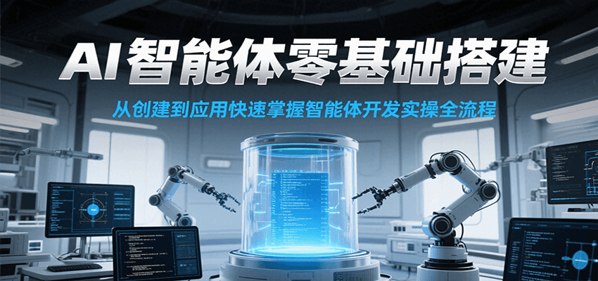 AI智能体零基础搭建实操课，从创建到应用快速掌握智能体开发全流程！-云动网创-专注网络创业项目推广与实战，致力于打造一个高质量的网络创业搞钱圈子。
