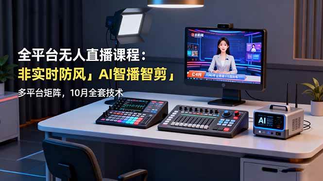 （16279期）全平台无人直播课程：非实时防风＋AI智播智剪＋多平台矩阵，10月全套技术-云动网创-专注网络创业项目推广与实战，致力于打造一个高质量的网络创业搞钱圈子。