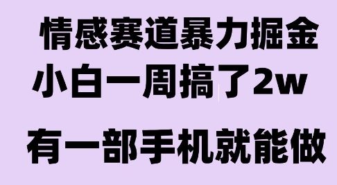 情感暴力掘金项目，新人操作一周挣了2W，长期稳定小白可做【揭秘】-云动网创-专注网络创业项目推广与实战，致力于打造一个高质量的网络创业搞钱圈子。