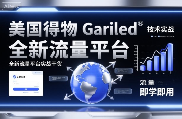 美国得物Gariled技术实战，全新流量平台实战干货，即学即用-云动网创-专注网络创业项目推广与实战，致力于打造一个高质量的网络创业搞钱圈子。