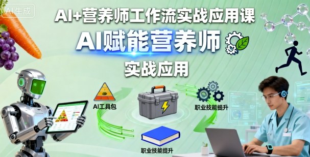 AI+营养师工作流实战应用课，AI赋能营养师-云动网创-专注网络创业项目推广与实战，致力于打造一个高质量的网络创业搞钱圈子。