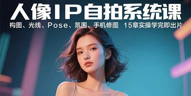 （15920期）人像IP自拍系统课：构图、光线、Pose、氛围、手机修图 15章实操学完即出片-云动网创-专注网络创业项目推广与实战，致力于打造一个高质量的网络创业搞钱圈子。