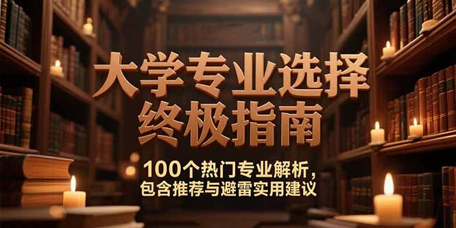 付费文：大学专业选择终极指南,100个热门专业解析,包含推荐与避雷实用建议-云动网创-专注网络创业项目推广与实战，致力于打造一个高质量的网络创业搞钱圈子。