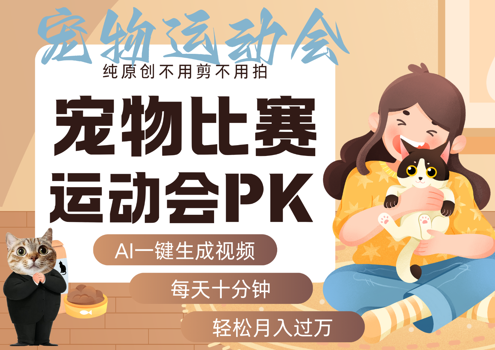 AI萌宠运动员跳水 射击 篮球 足球比赛 每天十分钟 附详细提示词文案库 代替做…-云动网创-专注网络创业项目推广与实战，致力于打造一个高质量的网络创业搞钱圈子。