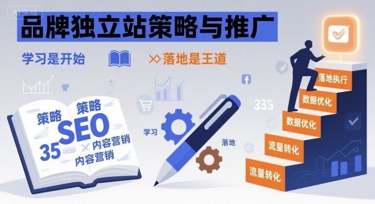 品牌独立站策略与推广，学习是开始，落地是王道-云动网创-专注网络创业项目推广与实战，致力于打造一个高质量的网络创业搞钱圈子。