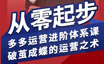 拼多多运营进阶系统课，从零起步，多多运营进阶体系课，破茧成蝶的运营之术（更新9月）-云动网创-专注网络创业项目推广与实战，致力于打造一个高质量的网络创业搞钱圈子。